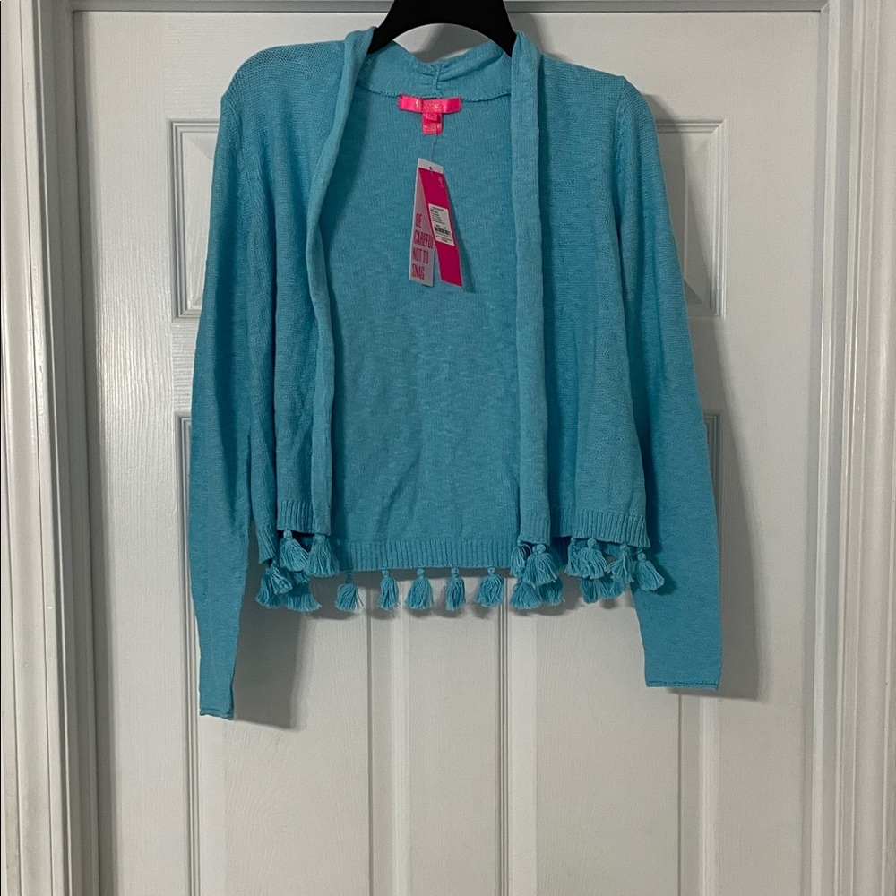 Blue Tassel Cardigan